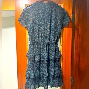 Madewell Leopard Print Ruffle Short-Sleeve Dress